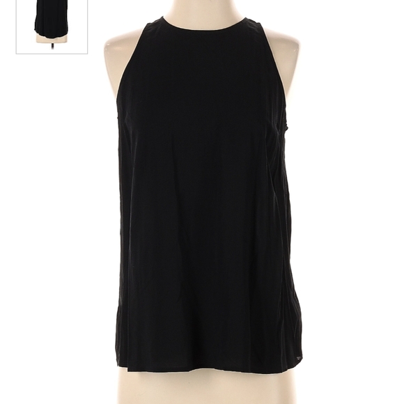 NWT XXL Old Navy Black Relaxed High-Neck Slub-Weave Sleeveless Top - Picture 2 of 3